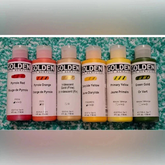 π Lot of 20 π GOLDEN FLUID ACRYLIC PAINT BOTTLES 4oz No Duplicates BRAND NEW - Picture 3 of 5